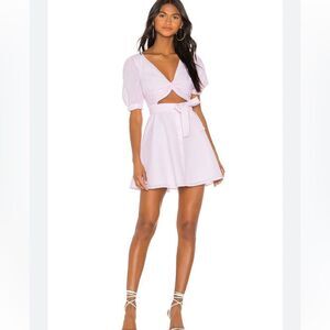 NEW Lovers + Friends Smith Short Sleeves Cut out  Mini Dress in Baby Pink .Sz S